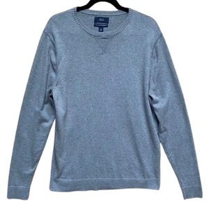 *SALE**** 1901 grey cotton & cashmere crewneck sweater size Large